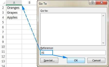 Bỏ ẩn dòng đầu tiên trong Excel